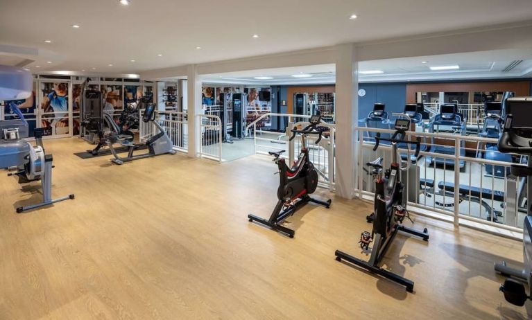 Well equipped fitness center at Hilton Northampton.