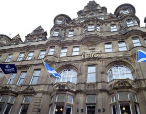 Hotel exterior at Hilton Edinburgh Carlton.