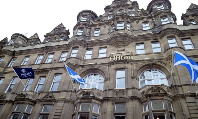 Hotel exterior at Hilton Edinburgh Carlton.