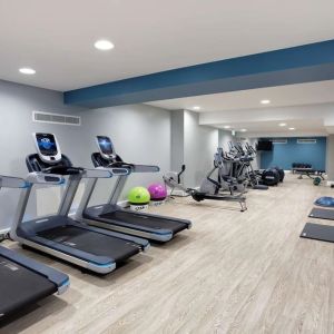 Fitness center available at Hilton Edinburgh Carlton.