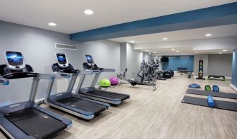 Fitness center available at Hilton Edinburgh Carlton.