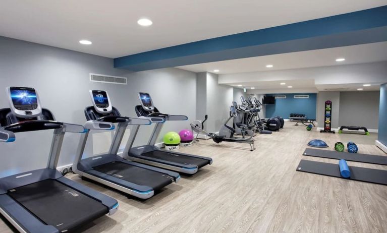 Fitness center available at Hilton Edinburgh Carlton.