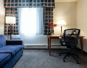 Work station and lounge in day use room at Travelodge Ottawa East.