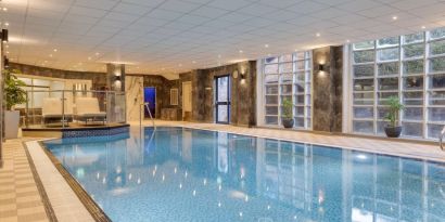 Refreshing indoor pool at DoubleTree By Hilton Stoke On Trent.