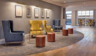 Lobby and coworking lounge at DoubleTree By Hilton Stoke On Trent.