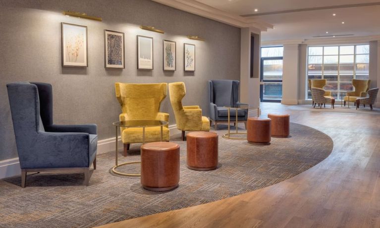 Lobby and coworking lounge at DoubleTree By Hilton Stoke On Trent.