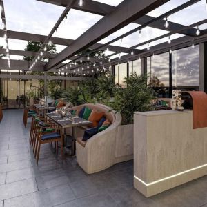 Dining area with natural light at The Gantry London, Curio Collection By Hilton.