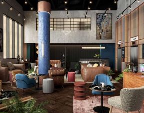 Lobby and coworking lounge at The Gantry London, Curio Collection By Hilton.