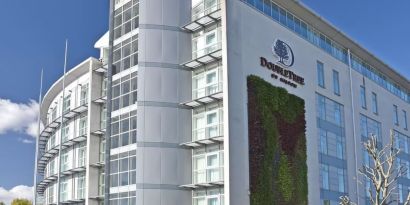 Hotel exterior at DoubleTree By Hilton London Excel.
