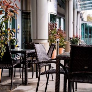 Terrace/patio at Hilton London Angel Islington.