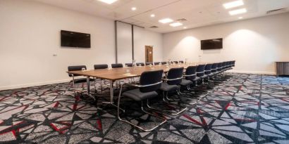 Professional meeting room at Hilton Garden Inn Birmingham Airport.