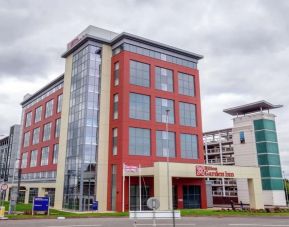 Hotel exterior at Hilton Garden Inn Birmingham Airport.