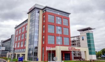 Hotel exterior at Hilton Garden Inn Birmingham Airport.