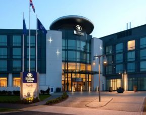 Hotel entrance at the Hilton Reading.