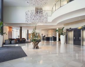 Elegant lobby workspace at the Hilton Reading.