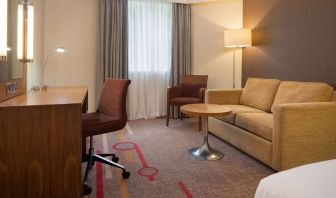 Day use room with workdesk and lounge area at the DoubleTree by Hilton Newbury North.