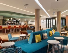 Dining area perfect for coworking at Hampton By Hilton Torquay.