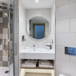 Guest bathroom with shower at Hampton By Hilton Torquay.