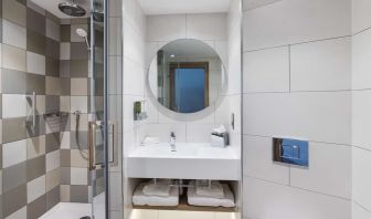 Guest bathroom with shower at Hampton By Hilton Torquay.