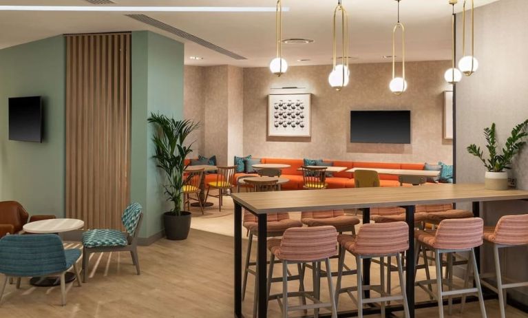 Lobby and coworking lounge at Hampton By Hilton Torquay.