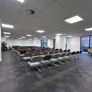 Spacious meeting room at Hampton By Hilton Torquay.