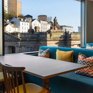 Dining area with a view at Hampton By Hilton Torquay.