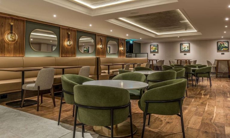 Hotel bar and comfortable lounge area at Hilton London Watford.