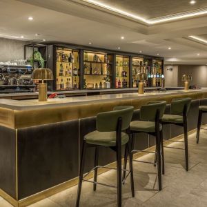 Hotel bar at Hilton London Watford.