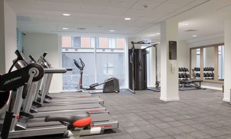 Fitness center at the Hampton by Hilton Manchester Northern Quarter.