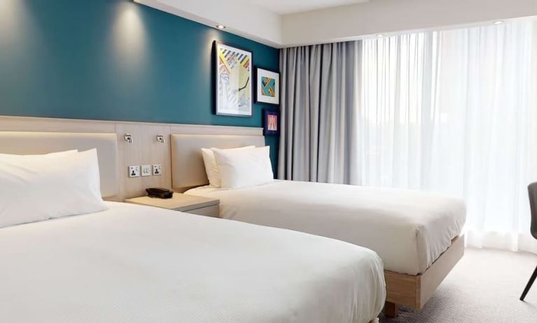 Twin day use room at the Hampton by Hilton Manchester Northern Quarter.