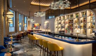 Stylish hotel bar at Lost Property St. Paul's London, Curio Collection By Hilton.