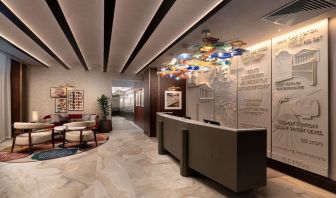 Lobby and coworking lounge at Lost Property St. Paul's London, Curio Collection By Hilton.