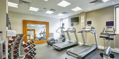 Fitness center available at Hilton Garden Inn Bristol City Centre.