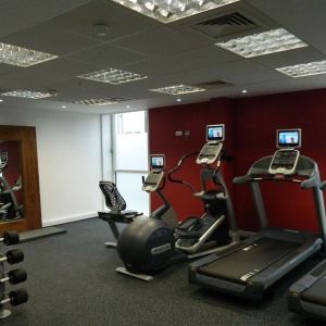 Fitness center available at Hilton Garden Inn Glasgow City Centre.