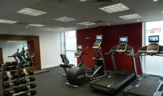 Fitness center available at Hilton Garden Inn Glasgow City Centre.