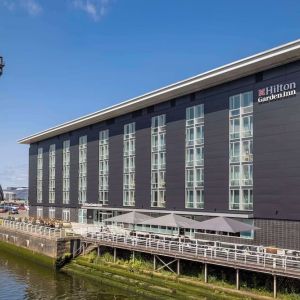 Hotel exterior at Hilton Garden Inn Glasgow City Centre.