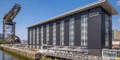 Hotel exterior at Hilton Garden Inn Glasgow City Centre.