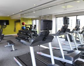 Fitness center available at Hilton Garden Inn Stoke On Trent.