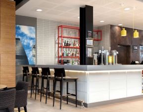 Chic hotel bar perfecto for co-working at the Hampton by Hilton London Docklands.