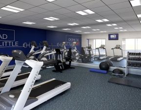 Fitness center at Holiday Inn Express & Suites Bronx.