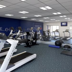 Fitness center at Holiday Inn Express & Suites Bronx.