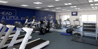 Fitness center at Holiday Inn Express & Suites Bronx.