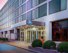 Hotel entrance at the Hilton London Gatwick Airport.