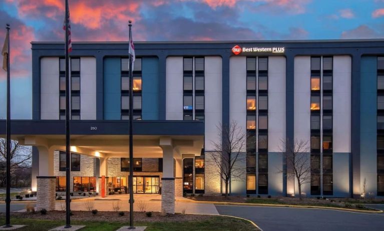 Parking area at Best Western Plus Secaucus Meadowlands.