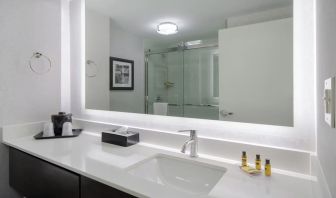 Guest bathroom at Best Western Plus Secaucus Meadowlands.