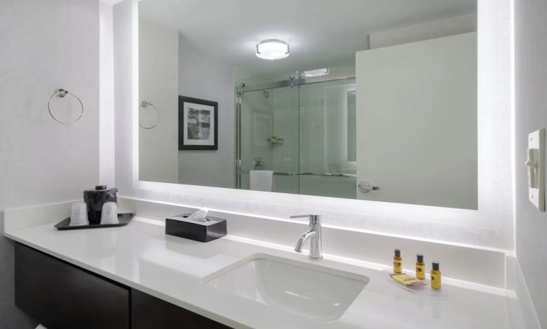 Guest bathroom at Best Western Plus Secaucus Meadowlands.