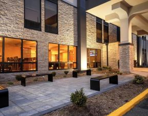 Outdoor seating area at Best Western Plus Secaucus Meadowlands.