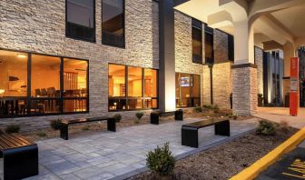 Outdoor seating area at Best Western Plus Secaucus Meadowlands.