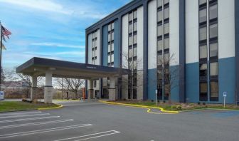 Hotel parking at Best Western Plus Secaucus Meadowlands.