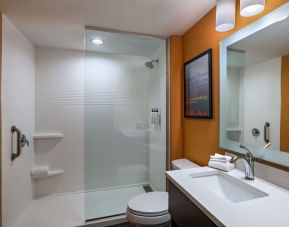 Guest bathroom at TownePlace Suites Edgewood Aberdeen.